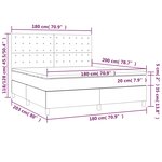 vidaXL Sommier à lattes de lit et matelas et LED Bleu 180x200 cm Tissu