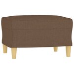 vidaXL Ensemble de canapés 3 Pièces avec coussins marron tissu