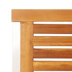 vidaXL Chaises de jardin 2Pièces Bois d'acacia solide et acier inoxydable