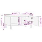 vidaXL Table basse 80x50x40 cm bois de manguier massif