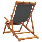 vidaXL Chaises de plage pliables lot de 2 gris tissu