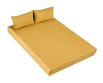 Ensemble drap housse 180 x 200 et Taie d'oreiller - Jaune