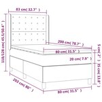 vidaXL Sommier à lattes de lit et matelas Noir 80x200 cm Tissu