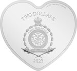 Monnaie en argent 2 dollars g 31.1 (1 oz) millésime 2023 disney love