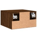 vidaXL Table de chevet murale chêne marron 35x35x20 cm