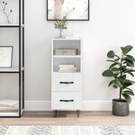 vidaXL Buffet Blanc brillant 34 5x34x90 cm Bois d'ingénierie