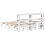 vidaXL Cadre de lit sans matelas blanc 160x200 cm bois de pin massif
