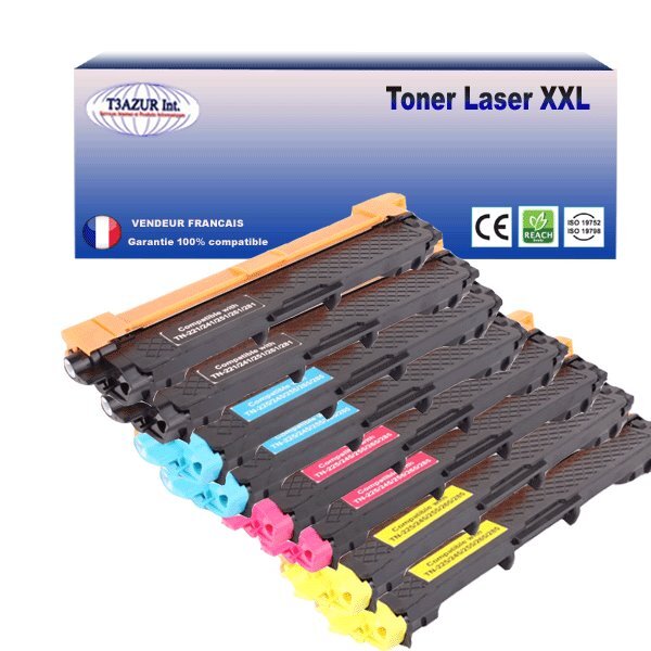 8 Toners compatibles avec Brother TN241 TN245 pour Brother MFC-9332CDW  MFC-9340CDW  MFC-9342CDW  (Noir+Couleur) - T3AZUR