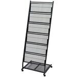 vidaXL Porte-revues 47 5 x 43 x 133 cm Noir A4