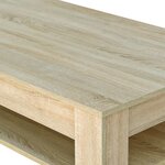 vidaXL Table basse bois d'ingénierie 110x65x48 cm Chêne