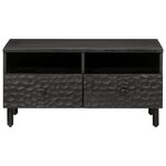vidaXL Table basse noir 80x54x40 cm bois massif de manguier