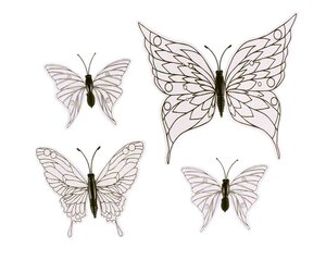 Papillons aimantés prédessinés à colorier 6 à 10 cm x4