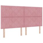 vidaXL Lit Box Spring avec Matelas et Banc Rose 180x200 cm Velours