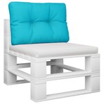 vidaXL Coussin de palette turquoise 50x40x12 cm tissu