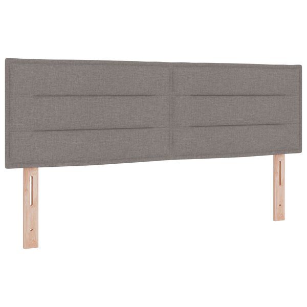 vidaXL Tête de Lit LED Design Lignes Taupe 72 cm Tissu