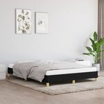 vidaXL Cadre de lit sans matelas noir 140x200 cm tissu