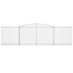 vidaXL Paniers à gabions arqués 4 Pièces 400x50x100/120 cm Fer galvanisé