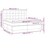vidaXL Sommier à lattes de lit et matelas Gris clair 200x200cm Velours