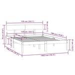 vidaXL Cadre de lit Blanc Bois de pin massif 135x190 cm Double