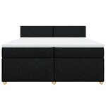 vidaXL Sommier à lattes de lit avec matelas Noir 200x200 cm Tissu