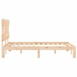 vidaXL Cadre de lit avec tête de lit 140x200 cm bois massif