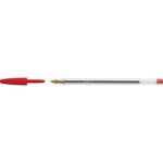 Stylo bille CRISTAL Rechargeable Pointe Moyenne Rouge x 50 BIC