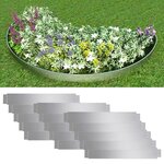 vidaXL Clôture de pelouse flexible 15 Pièces Acier galvanisé 100x14 cm