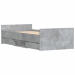 vidaXL Cadre de lit tête de lit et pied de lit gris béton 100x200 cm
