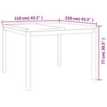vidaXL Ensemble à manger de jardin 3 Pièces Bois de teck massif
