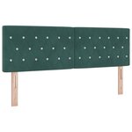 Lit box spring vidaXL avec matelas vert foncé 140x200 cm en velours