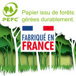 Carte Heureux Anniversaire avec Enveloppe - Mini Poster Format 17x11 5cm Style Rétro Vintage - Douceur de Vivre Arbres Forêt Couleurs Automne Nature - Fabriquée en France
