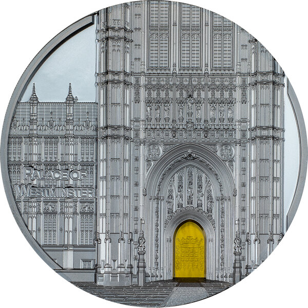 Pièce de monnaie en Argent 25 Dollars g 155.5 (5 oz) Millésime 2023 Tiffany Art PALACE OF WESTMINSTER