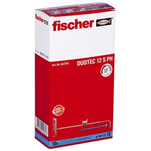 Fischer ensemble de chevilles en nylon avec vis duotec 12 s 10 pcs