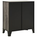 vidaXL Armoires de rangement 2 Pièces Gris 72x36x82 cm Métal et MDF