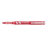 Roller rechargeable hi-techpoint v5 encre liquide begreen pte fine rouge x 10 pilot