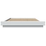 vidaXL Cadre de lit blanc 140x200 cm bois d'ingénierie
