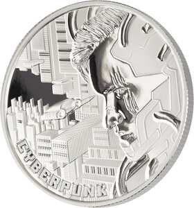 Pièce de monnaie en Argent 2 Dollars g 62.2 (2 oz) Millésime 2023 The Punk Universe BU CYBERPUNK