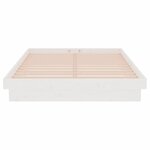 vidaXL Cadre de lit Blanc Bois massif 120x190 cm Petit double