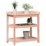 vidaXL Table de rempotage avec étagères bois massif de douglas