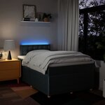 vidaXL Sommier à lattes de lit avec matelas Bleu 120x200 cm Tissu