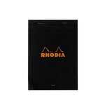 Bloc BLACK N°16 14,8x21cm 80F agrafées 80g ligné + marge RHODIA