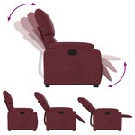 vidaXL Fauteuil inclinable rouge bordeaux tissu