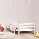 vidaXL Cadre de lit sans matelas blanc 90x190 cm bois de pin massif