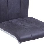 vidaXL Chaises à manger cantilever lot de 4 gris similicuir daim