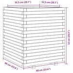 vidaXL Jardinière 60x60x72 cm bois de pin massif