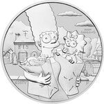 Pièce de monnaie en argent 1 dollar g 31.1 (1 oz) millésime 2021 simpsons marge and maggie simpson