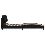 vidaXL Cadre de lit avec lumières LED noir 90x190 cm tissu