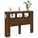 vidaXL Tête de lit à LED chêne marron 140x18 5x103 5cm bois ingénierie