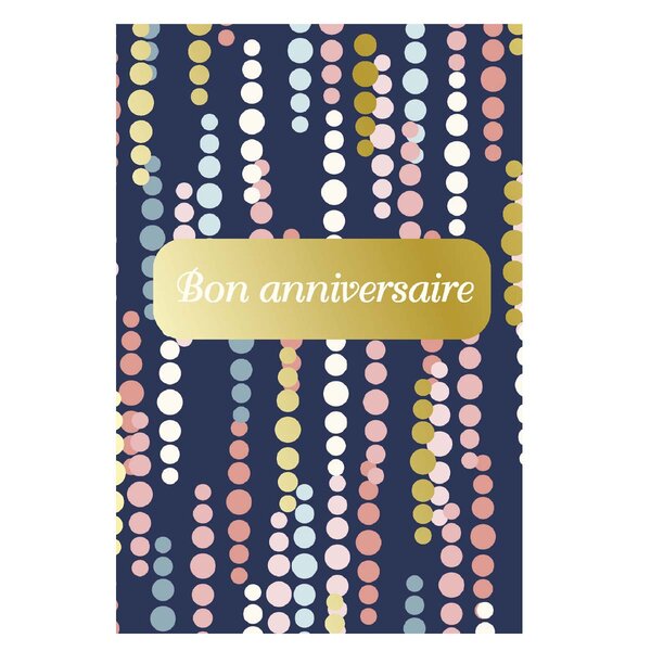 Carte De Vœux Bon Anniversaire - Bleu - Draeger paris
