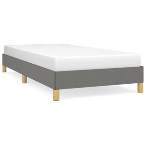 vidaXL Cadre de lit Gris foncé 90x190 cm Tissu